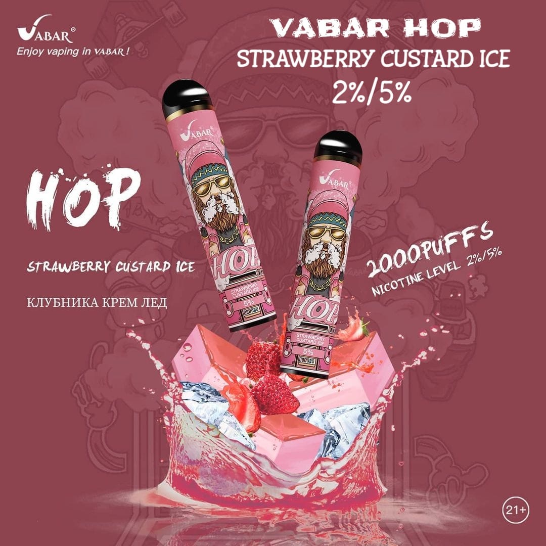Vabar-HOP-Disposable-Vape-2000-Puffs-Strawberry-Custard-Ice