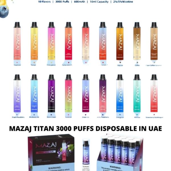 MAZAJ TITAN 3000 PUFFS DISPOSABLE IN UAE