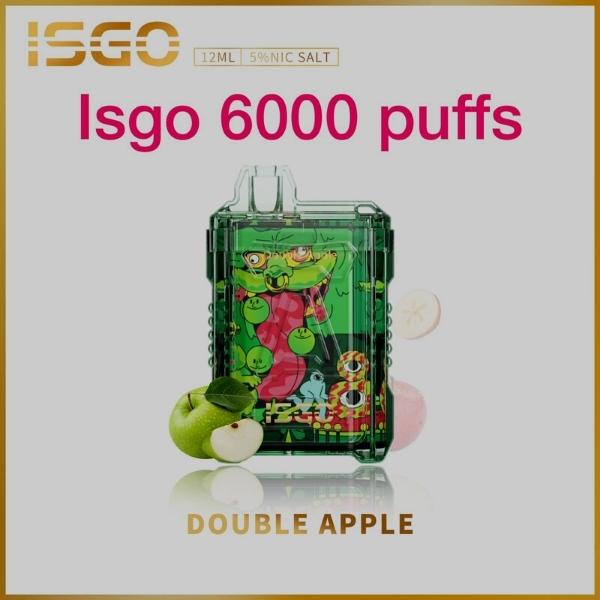 ISGO DISPOSABLE VAPE 6000 PUFFS IN UAE DOUBLE APPLE