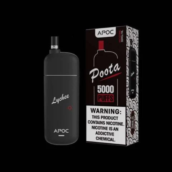 APOC POOTA 5000 PUFFS DISPOSABLE VAPE IN UAE LYCHEE