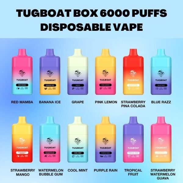 TUGBOAT BOX 6000 PUFFS DISPOSABLE VAPE IN UAE