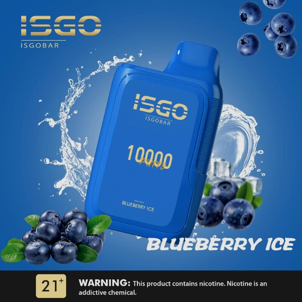 ISGO BAR 10000 PUFFS DISPOSABLE IN UAE BLUEBERRY ICE