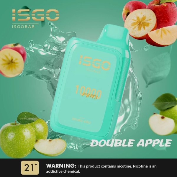 ISGO BAR 10000 PUFFS DISPOSABLE IN UAE DOUBLE APPLE