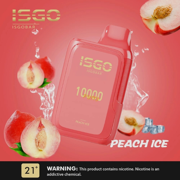 ISGO BAR 10000 PUFFS DISPOSABLE IN UAE PEACH ICE