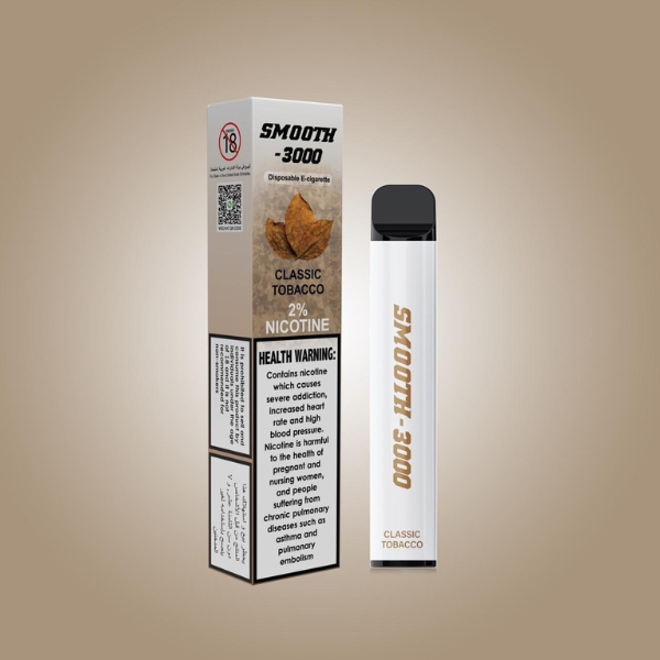 SMOOTH 3000 PUFFS BEST DISPOSABLE IN UAE CLASSIC TOBACCO
