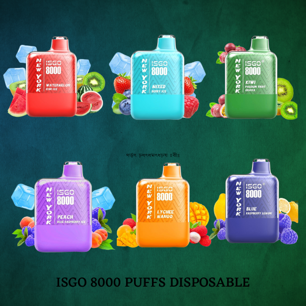 ISGO 8000 PUFFS BEST DISPOSABLE VAPE IN UAE (2)