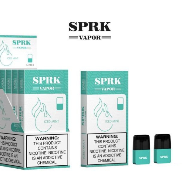 BEST SPRK VAPOR REPLACEMENT POD IN UAE ICED MINT