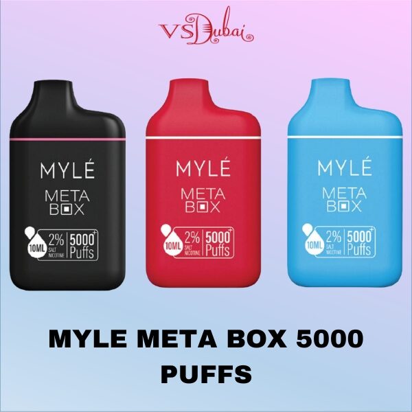 MYLE META BOX 5000 PUFFS BEST DISPOSABLE IN DUBAI