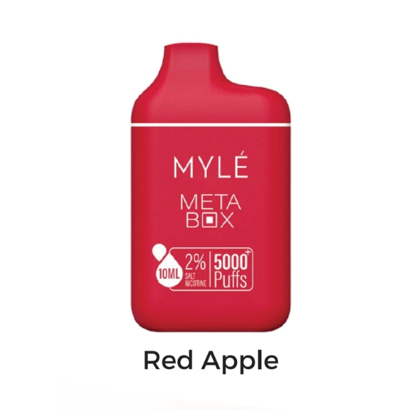 MYLE META BOX 5000 PUFFS BEST DISPOSABLE IN DUBAI RED APPLE