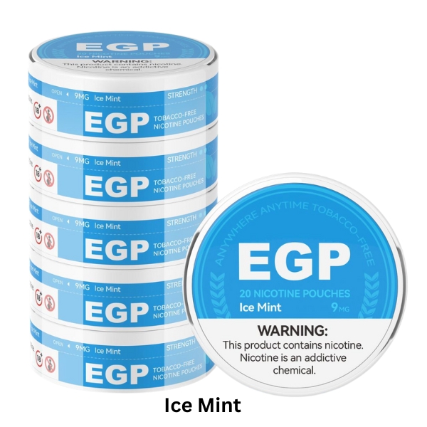 EGP Nicotine Pouches 9mg,14mg & 20mg Nicotine in Dubai UAE Ice Mint