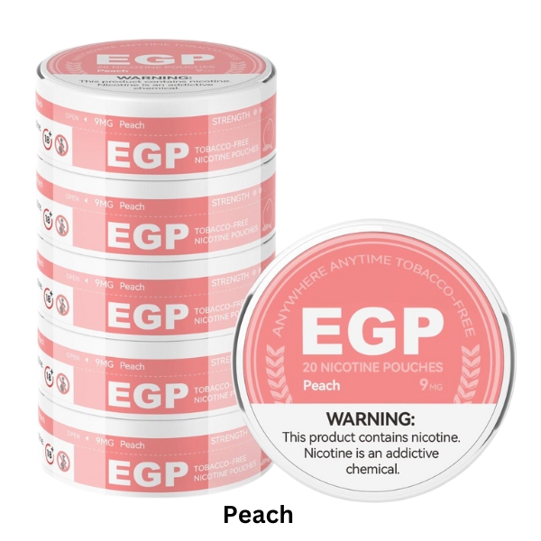 EGP Nicotine Pouches 9mg,14mg & 20mg Nicotine in Dubai UAE peach