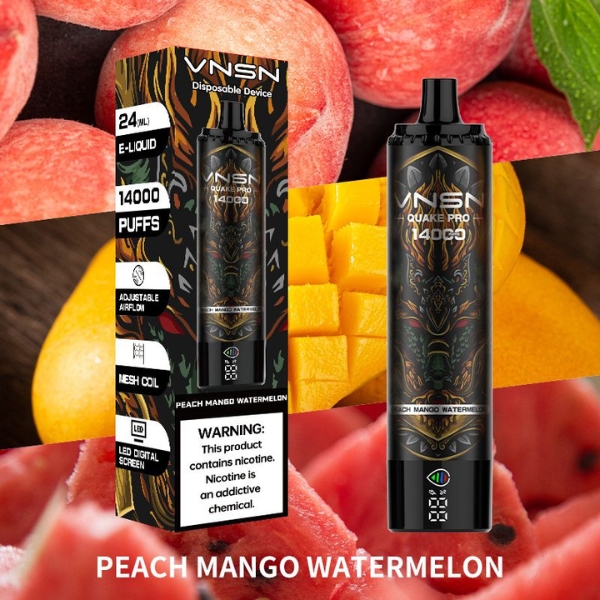 VNSN Quake Pro 14000 Puffs Disposable Vape in Dubai peach mango watermelon